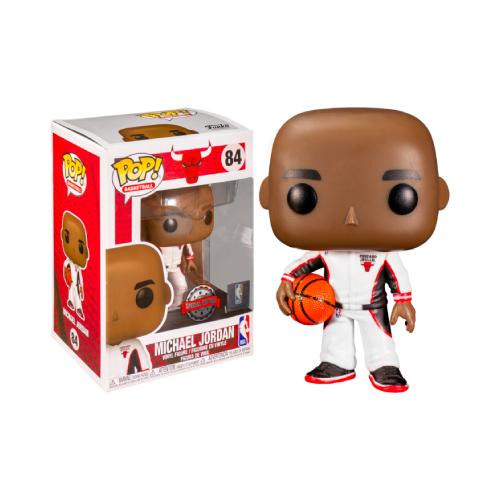 NBA Basketball - Michael Jordan Chicago Bulls White Warm-Up Suit Pop! Vinyl Figure #84